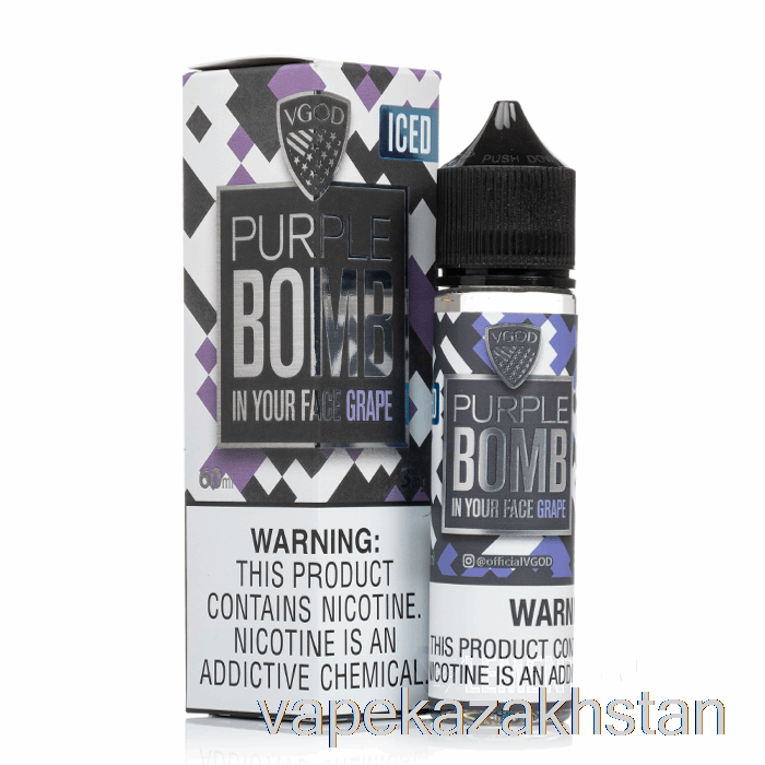 Vape Kazakhstan Iced Purple Bomb - VGOD E-Liquid - 60mL 6mg